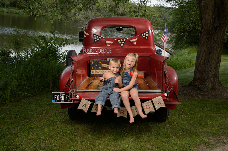 Vintage Red Truck Summertime Session | 2024-2-4th-july-america-holiday-portraits.jpg